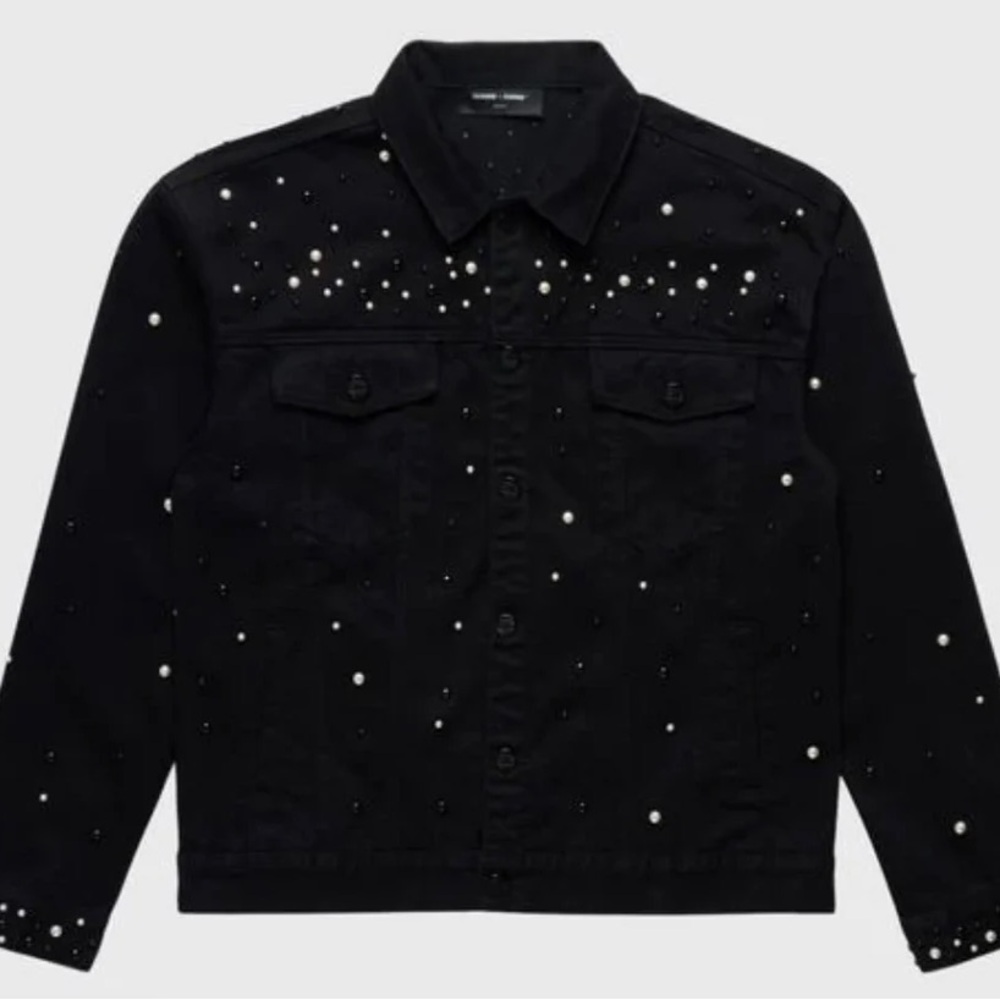 Black Studded Denim Jacket
